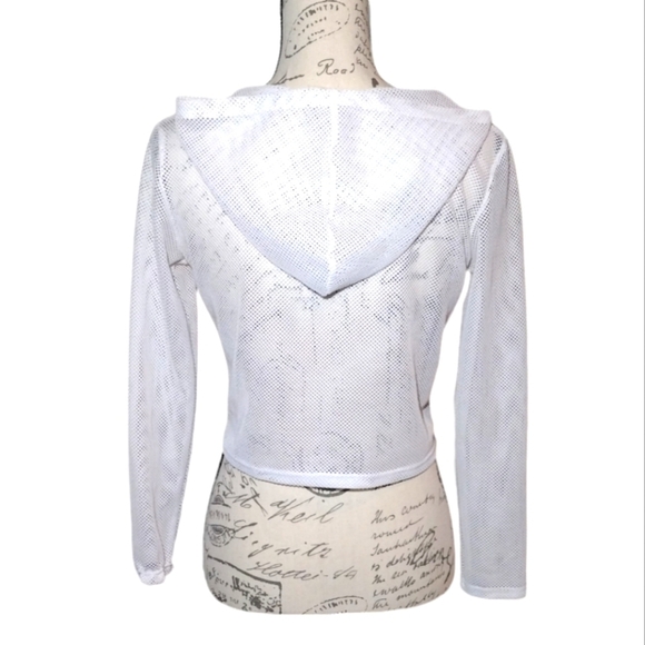 Objex Crop Mesh Hoodie - Picture 4 of 7